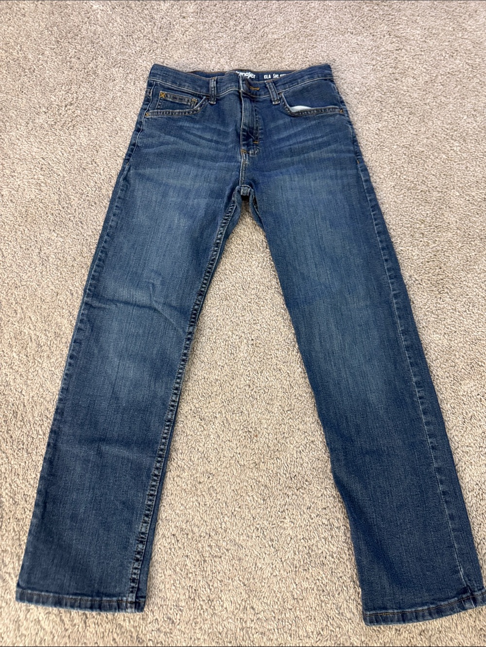 Wrangler Kids Blue Straight-Leg Jeans
